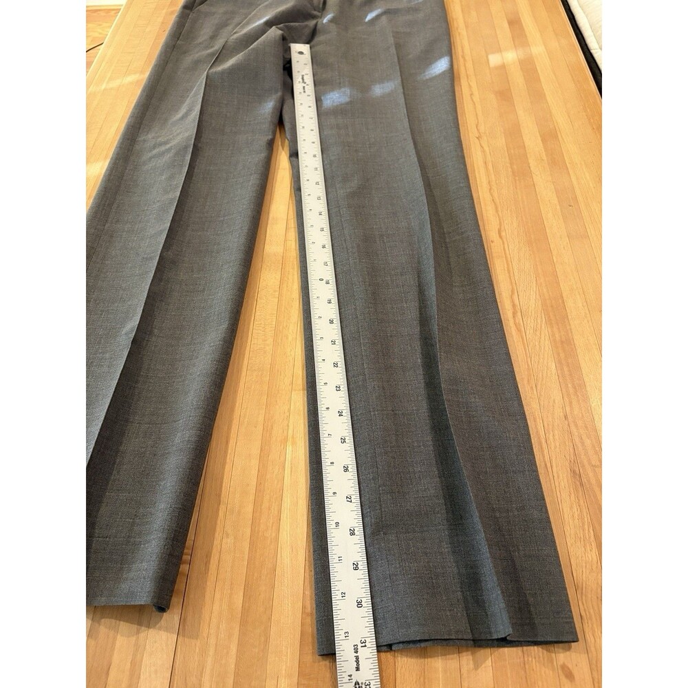 Brooks Brothers Caroline Fit Trouser Pants Straight Leg Gray Size 4 Wool Stretch - Picture 9 of 10